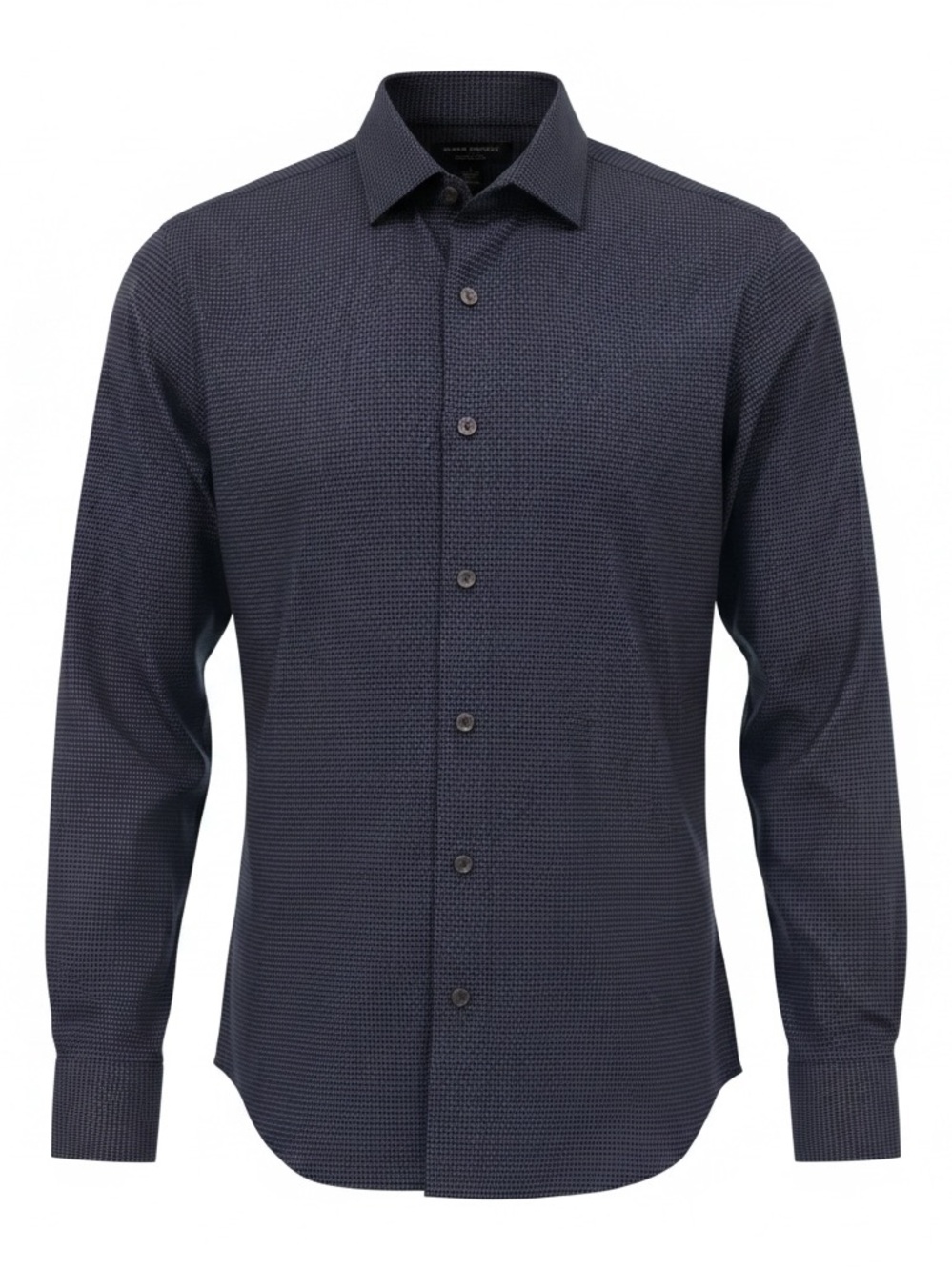 Banana Republic non-iron Navy plaid button up Dress Shirt